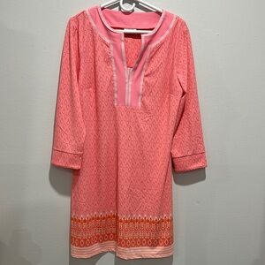 Cabana Life Pink and Orange Patterned Top